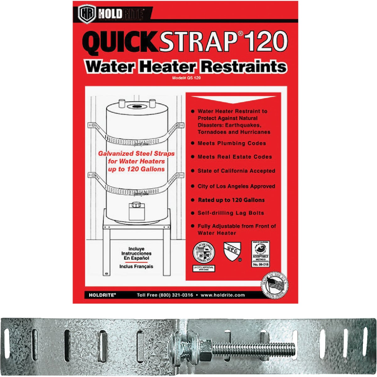 Quick Strap Water Heater Restraining Strap