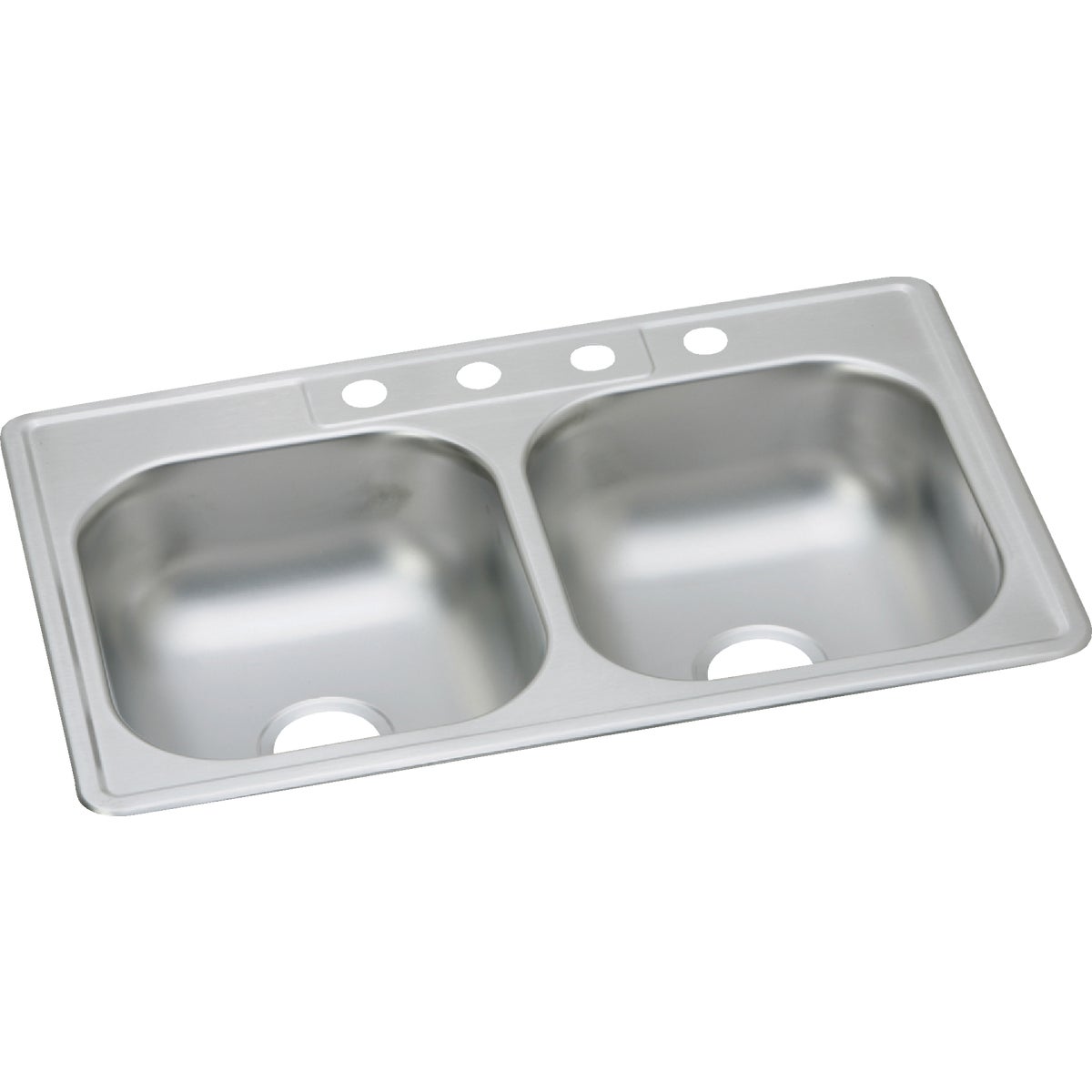 Elkay Dayton Double Bowl 33 In. x 22 In. x 7-1/16 In. Deep Stainless Steel Kitchen Sink