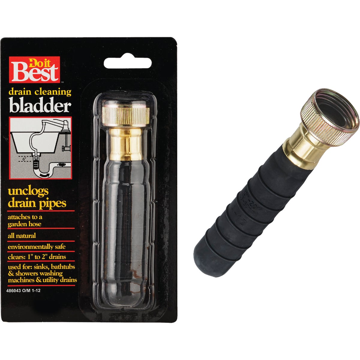 Do it Best Water-Pressure Drain Opener Cleaning Bladder