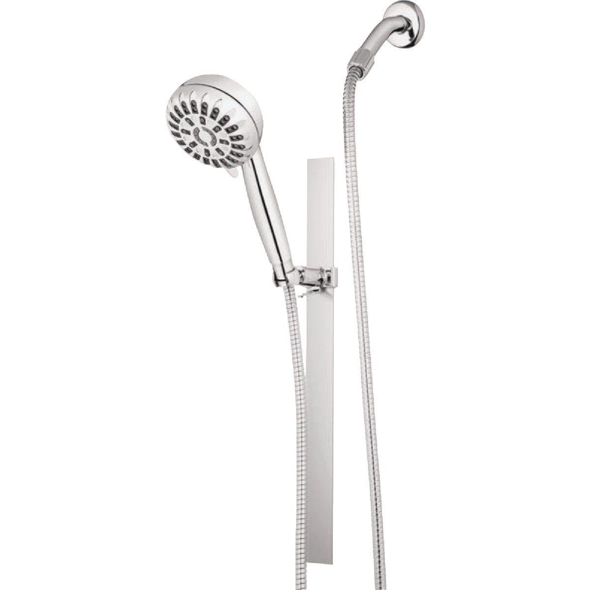 Waterpik PowerPulse 7-Spray Chrome Slide Rail Showerhead