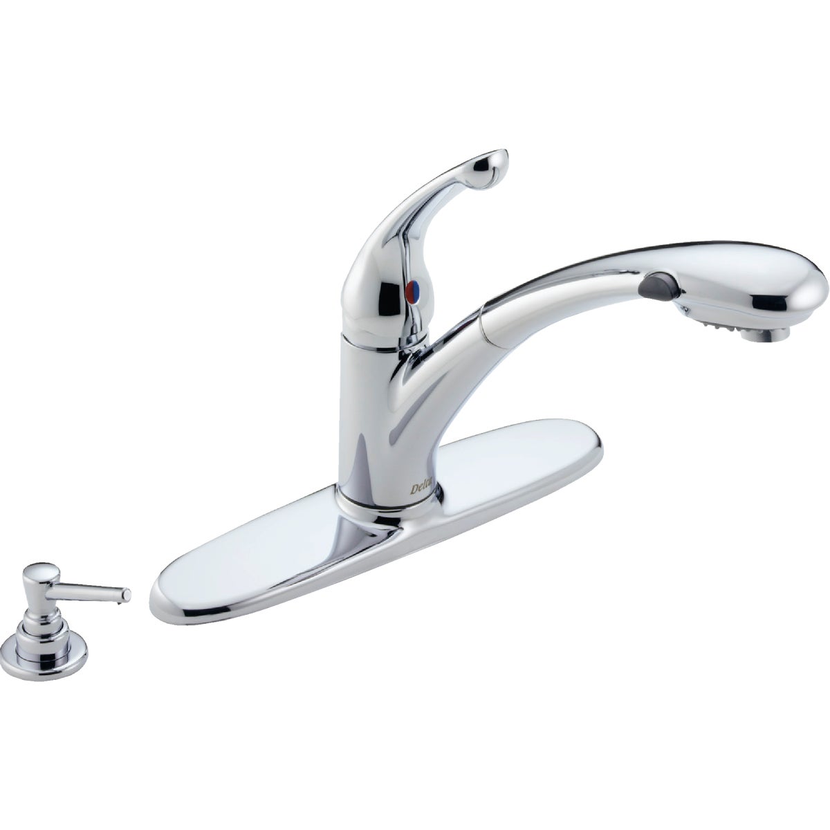 Delta Signature Pull-Out Kitchen Faucet With Soap Dispenser