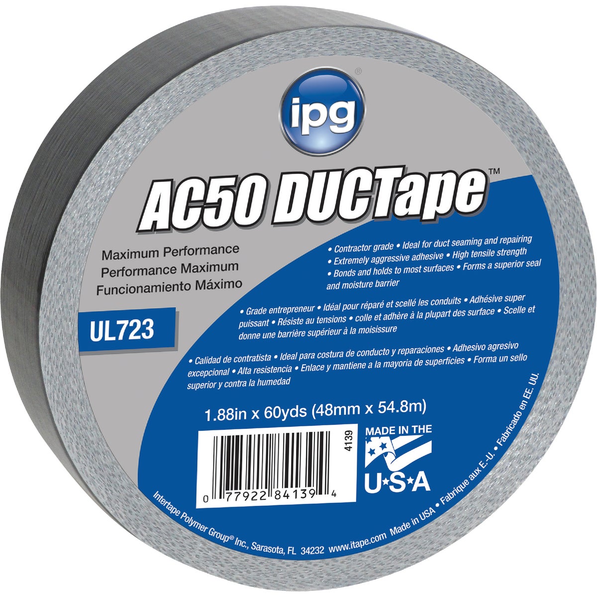 Intertape AC50 DUCTape Max Contractor Grade Duct Tape