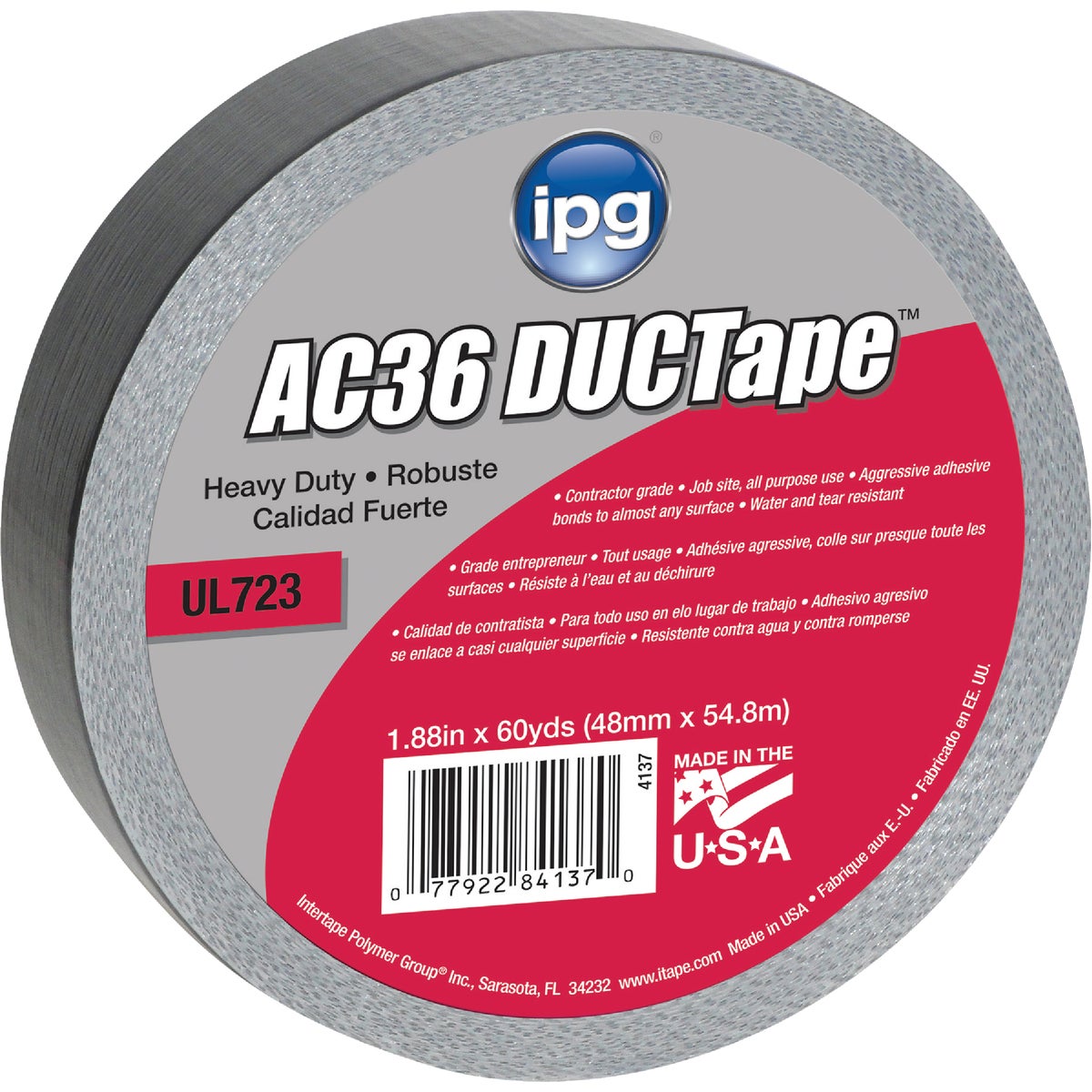 Intertape AC36 DUCTape HD Contractor Grade Duct Tape