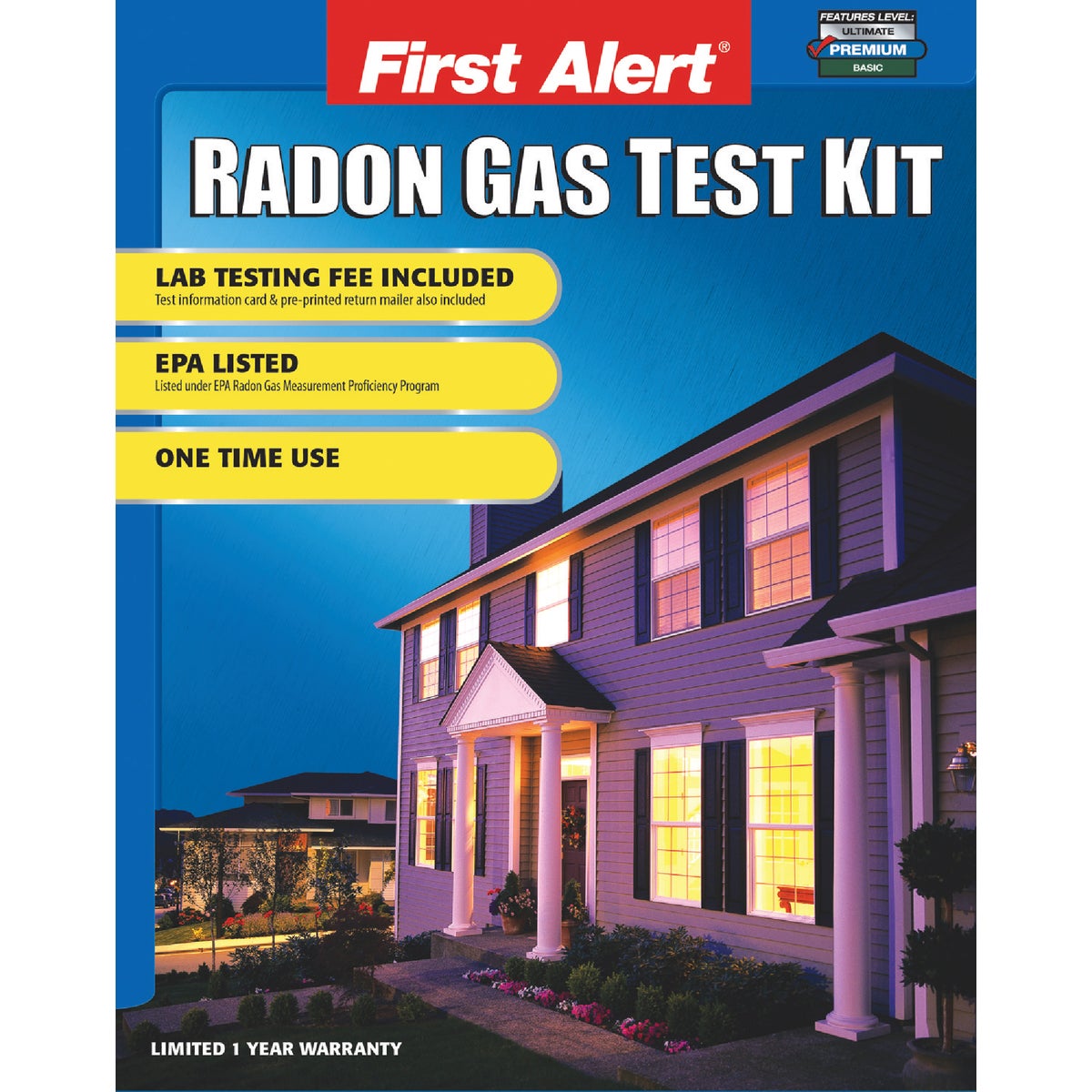 First Alert Outside Lab Radon Test Kit