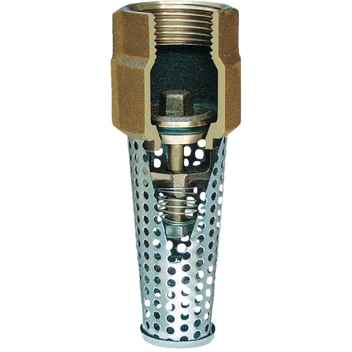 Simmons 1-1/2 In. Silicon Bronze Foot Valve, Lead Free