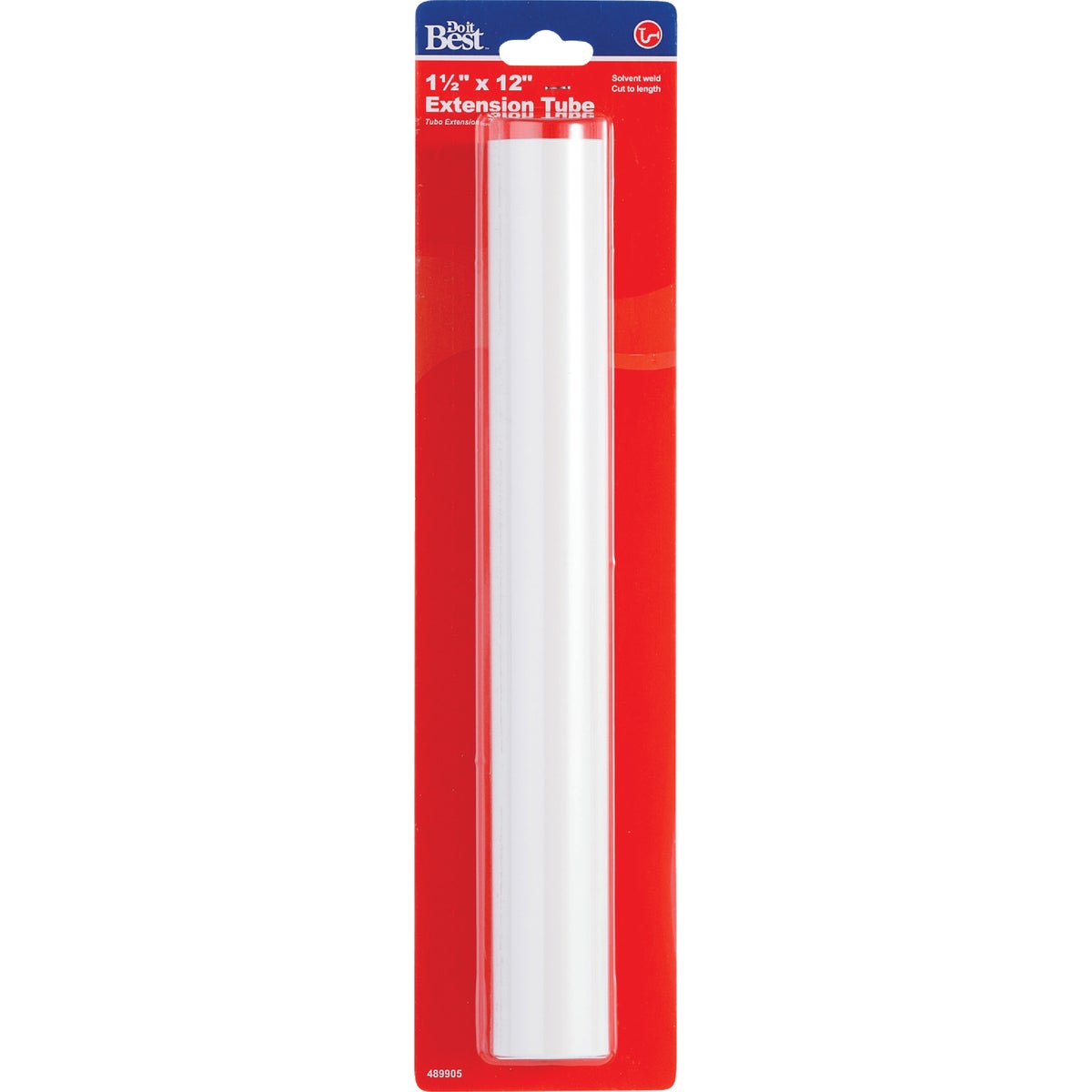 Do it 1-1/2 In. x 12 In. White Plastic Extension Tube