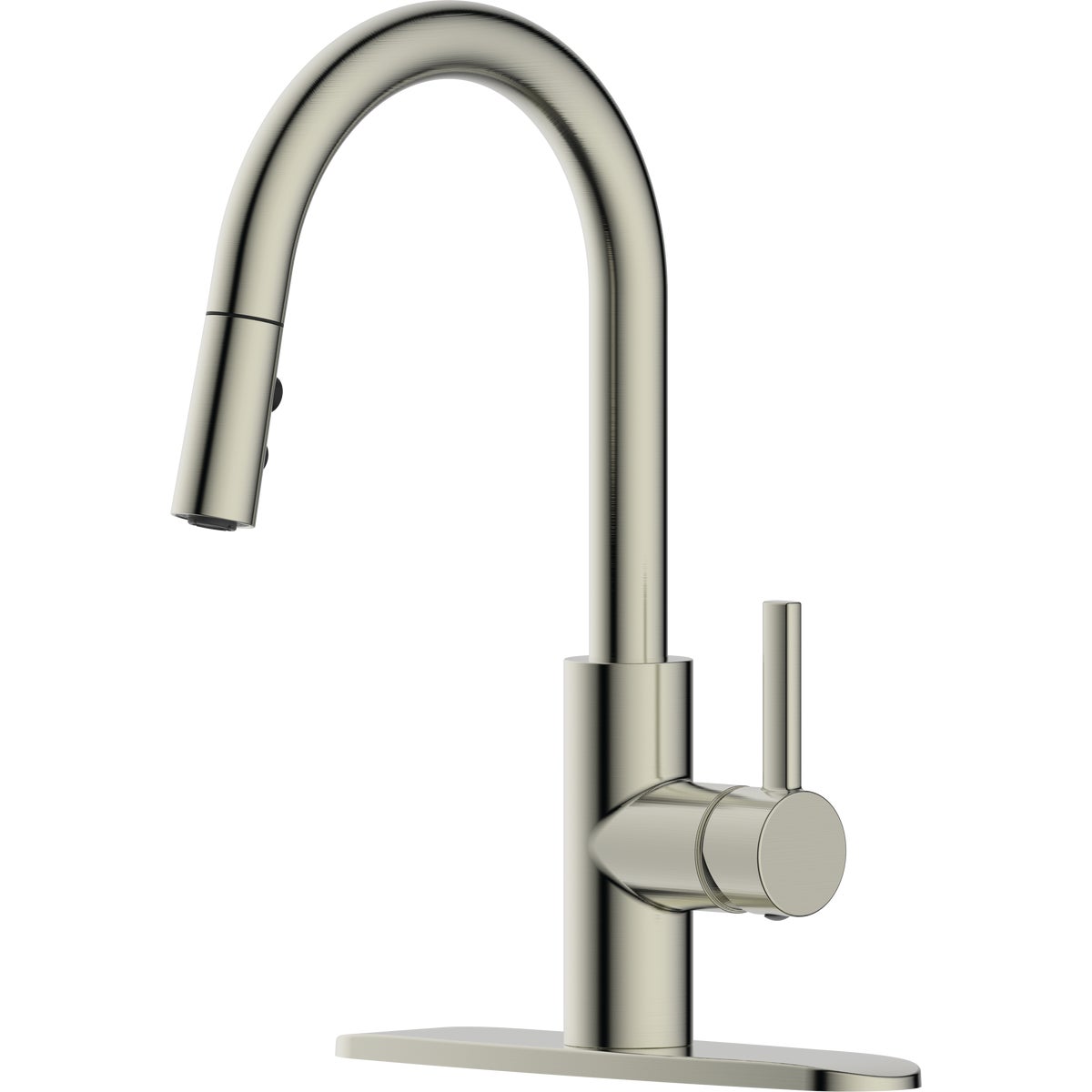 Common Goods Heritage 1-Handle Kitchen Faucet, Brushed Nickel