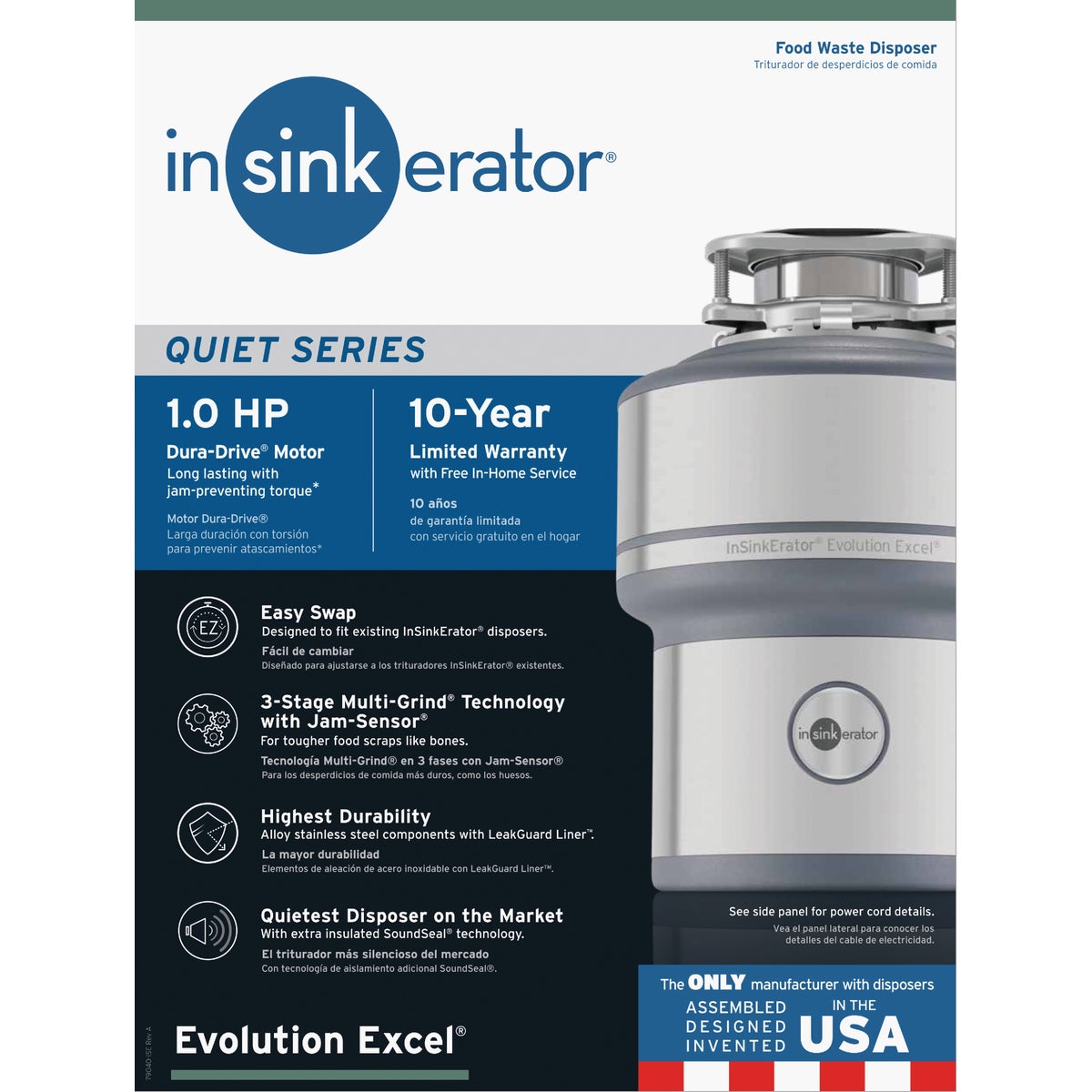 Insinkerator 1 HP Evolution Excel Garbage Disposer