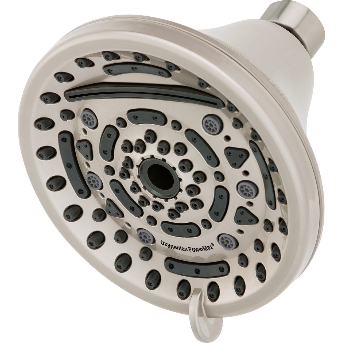Oxygenics PowerMax 9-Spray 1.8 GPM Fixed Shower Head, Brushed Nickel