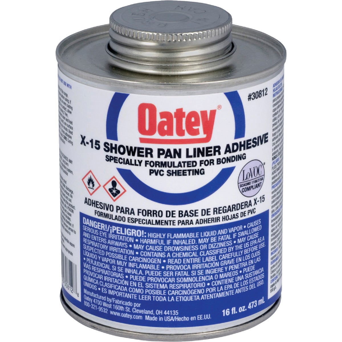 Oatey X-15 Shower Pan Liner Adhesive PVC Cement