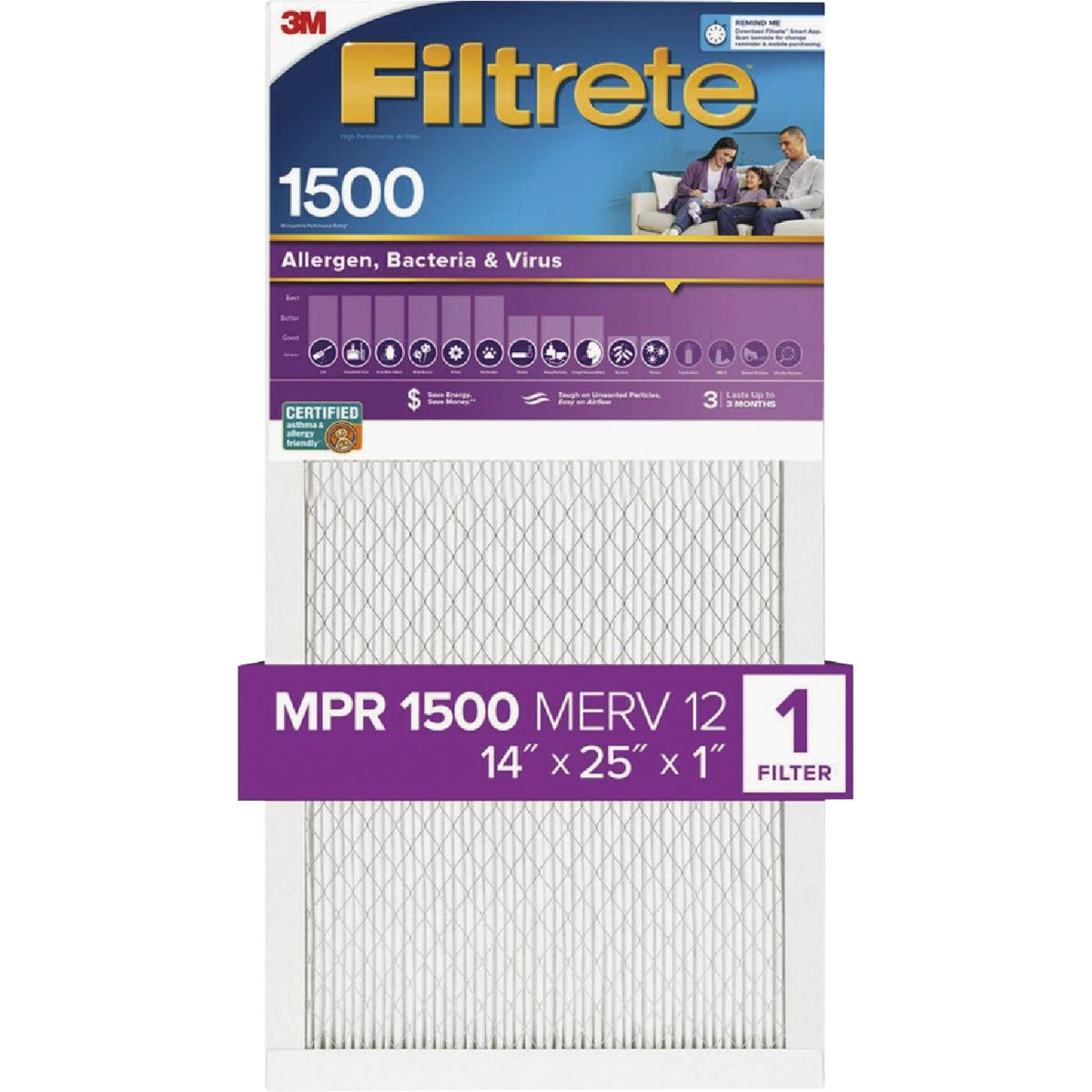 3M Filtrete Ultra Allergen Healthy Living Furnace Filter