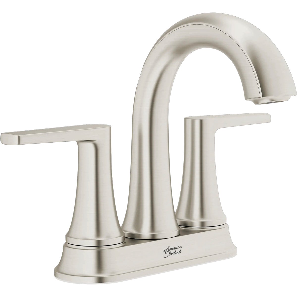 American Standard Becklow Brushed Nickel 2-Handle Lever 4 In. Centerset Hi-Arc Bathroom Faucet with Push Drain