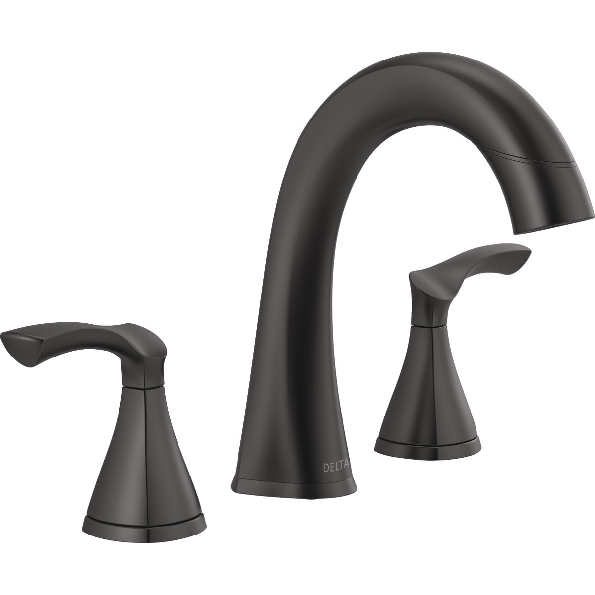 Delta Sandover Matte Black 2-Handle Widespread Pull-Down Bathroom Faucet