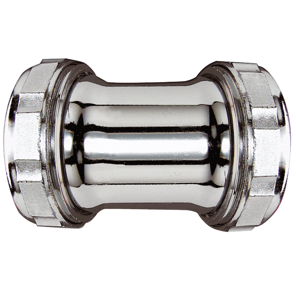 Do it 1-1/4 In. Chrome-Plated Brass Straight Coupling