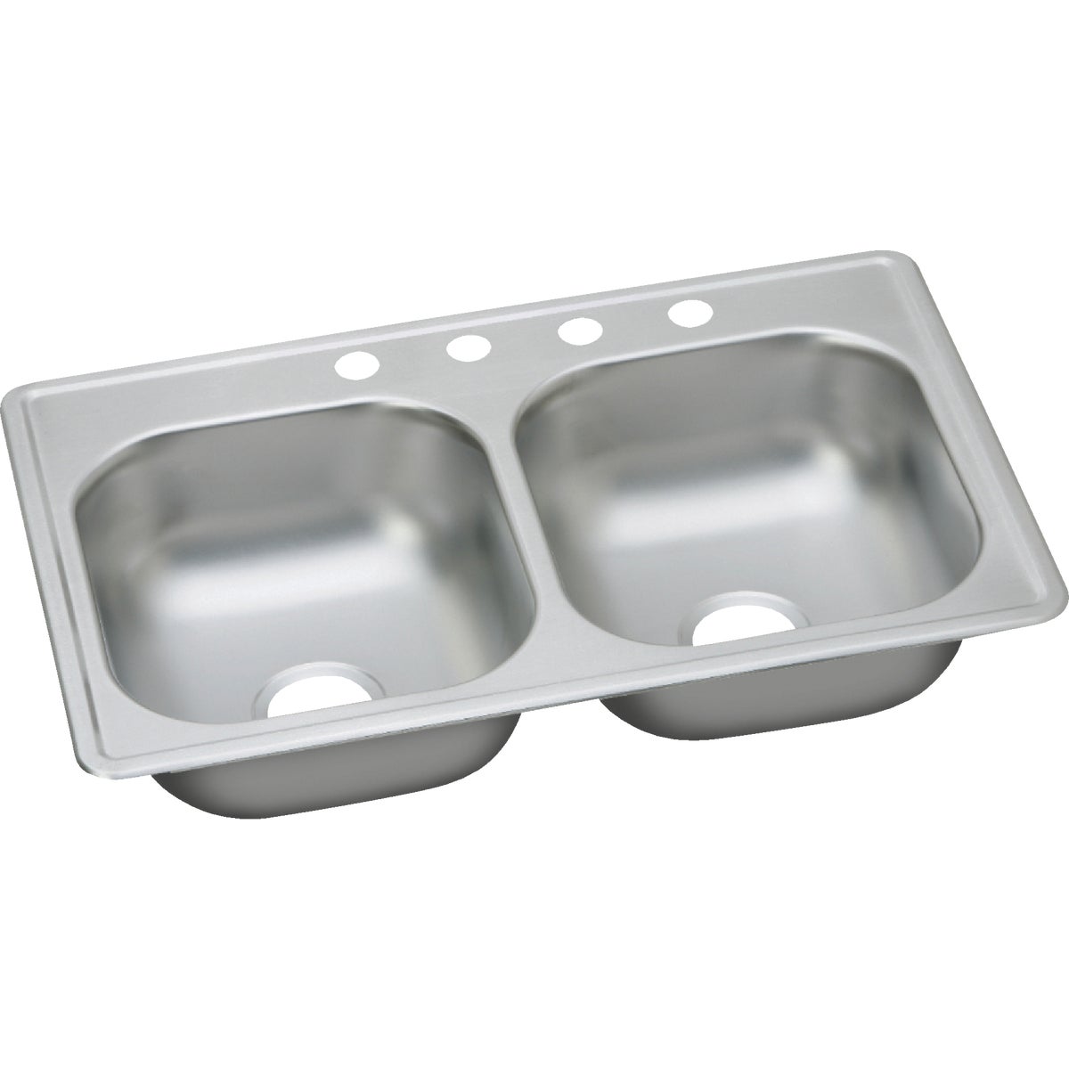 Elkay Dayton Double Bowl 33 In. x 19 In. x 6-7/16 In. Deep Stainless Steel Kitchen Sink