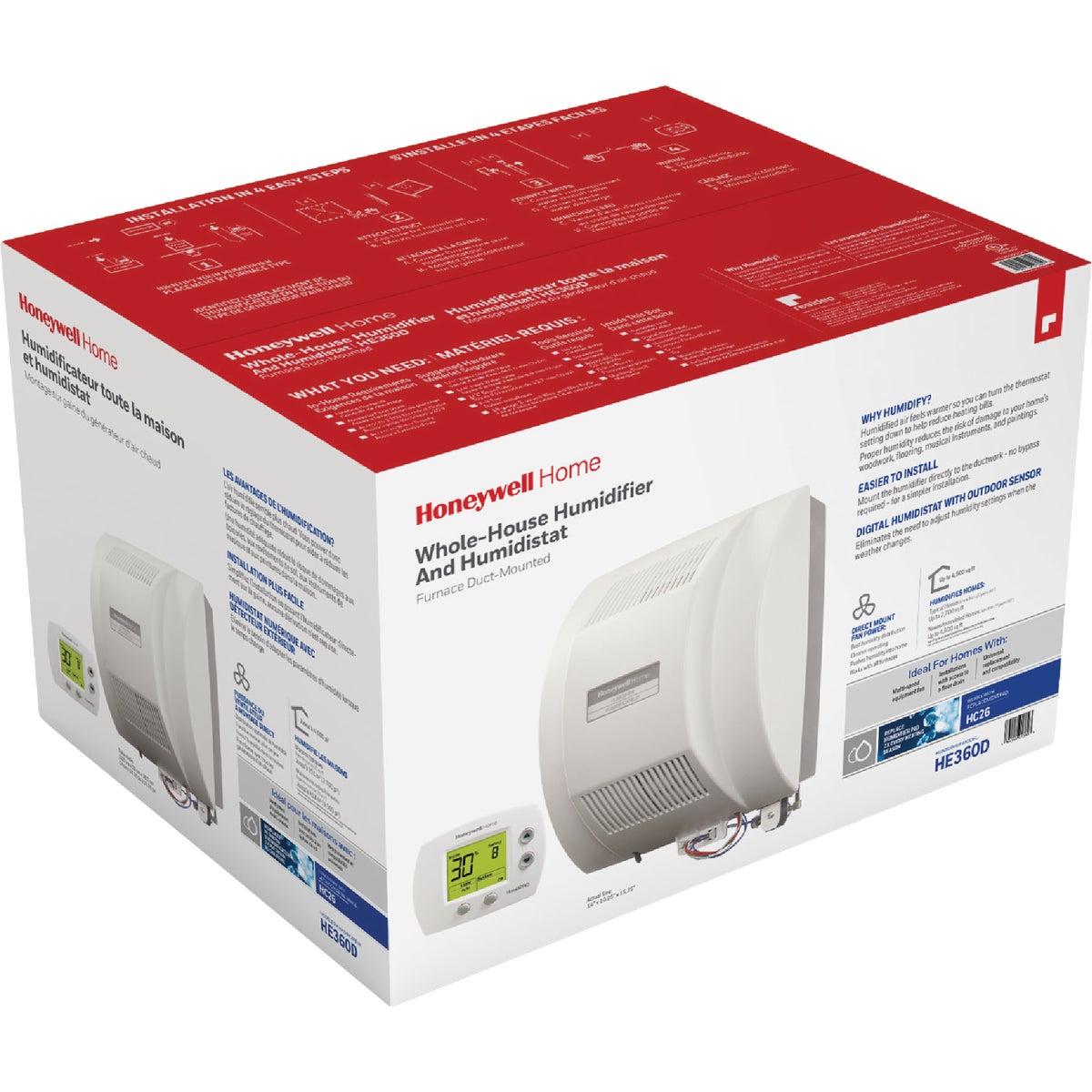 Honeywell Home Whole House Fan Powered Furnace Humidifier