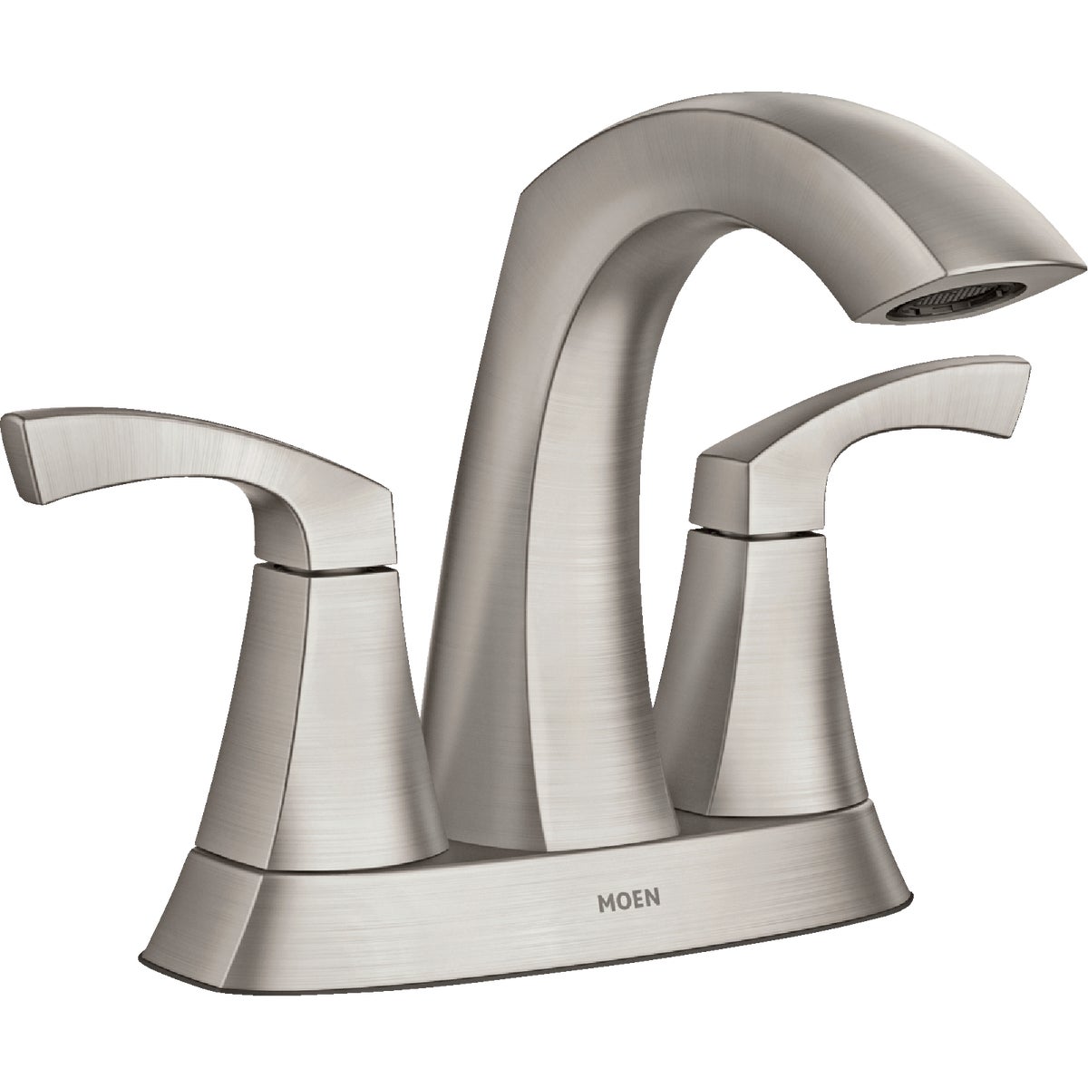 Moen Lindor Brushed Nickel 2-Handle Centerset Bathroom Faucet