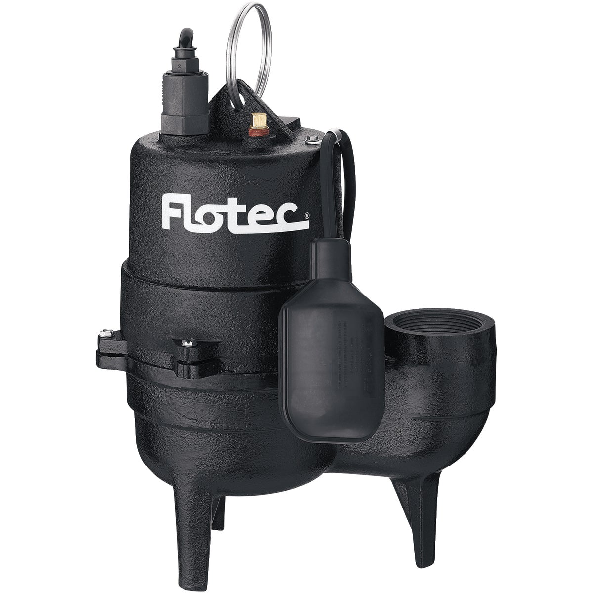 Flotec 1/2 H.P. Cast Iron Sewage Ejector Pump with Tethered Switch