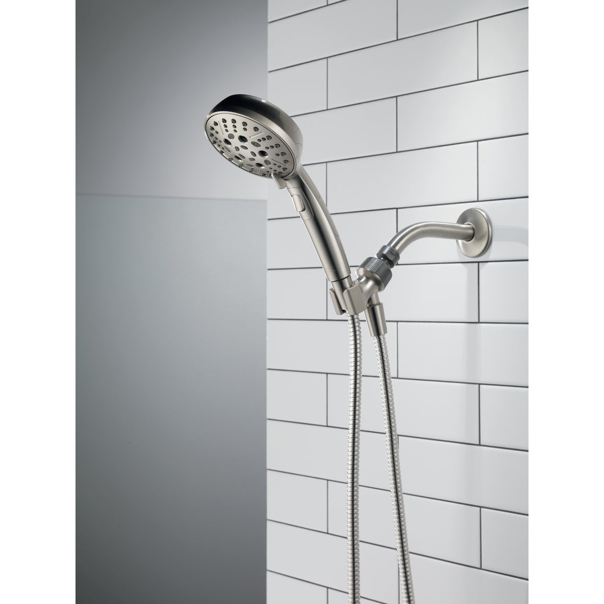 Delta H2Okinetic 6-Setting 1.75GPM Handheld Shower, Brushed Nickel