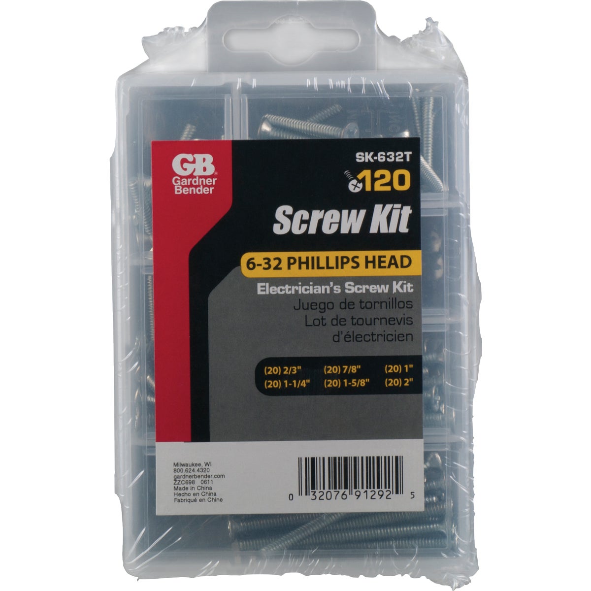 Gardner Bender Flat Head Electrician Screw Repair Kit (120 Ct.)