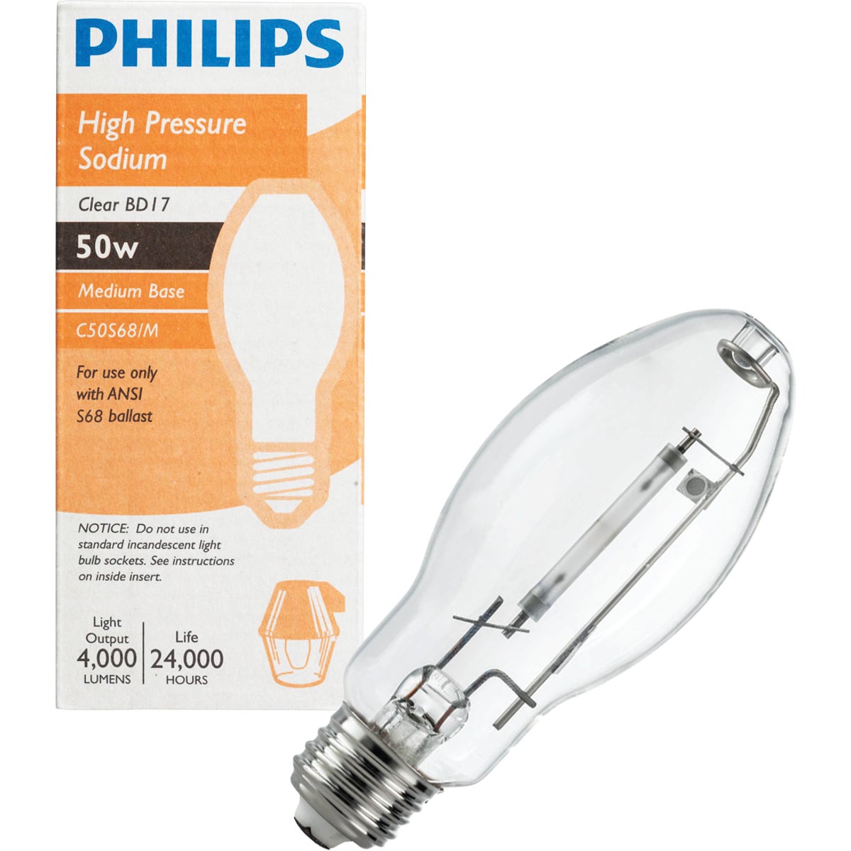 Philips BD17 Medium High-Pressure Sodium High-Intensity Light Bulb