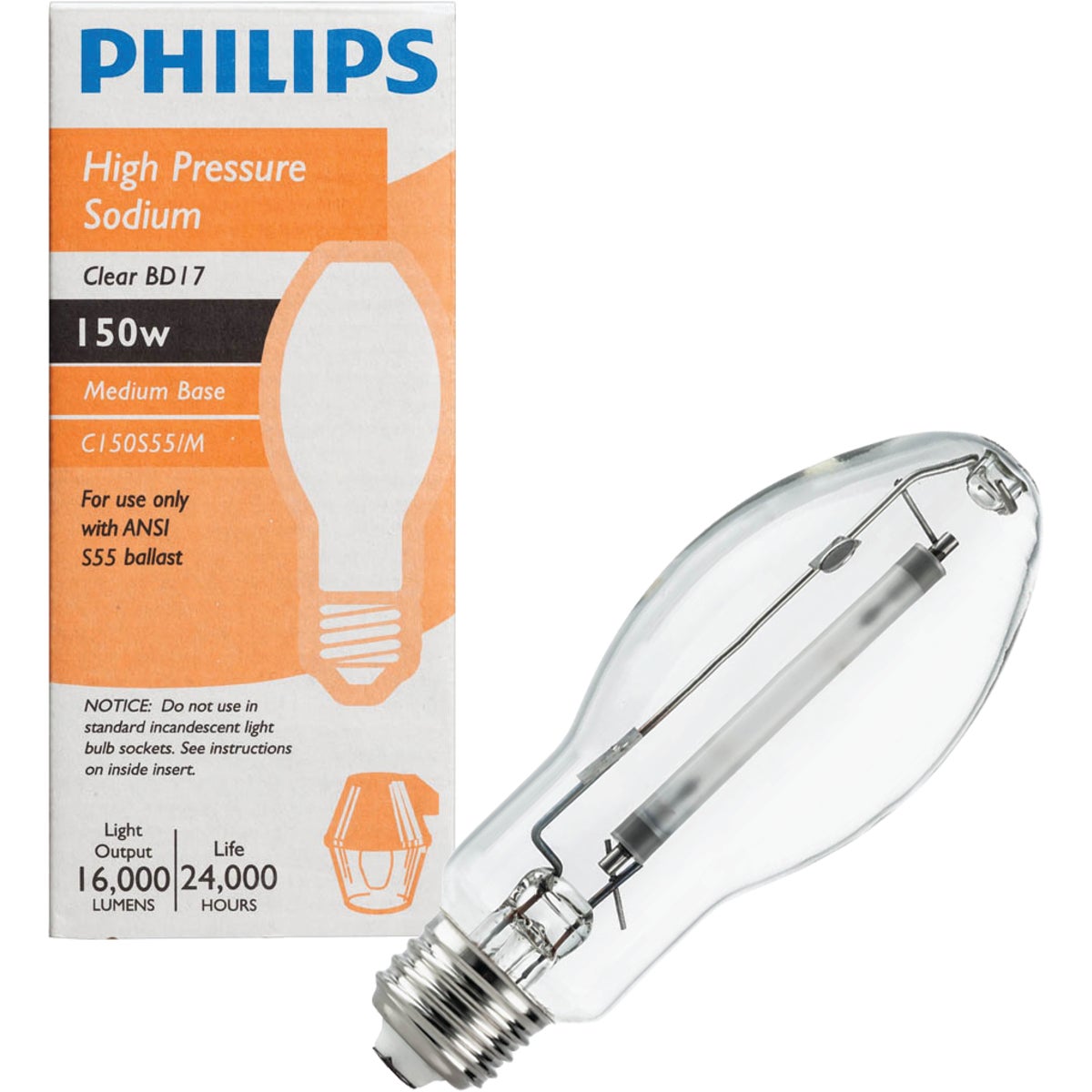 Philips BD17 Medium High-Pressure Sodium High-Intensity Light Bulb