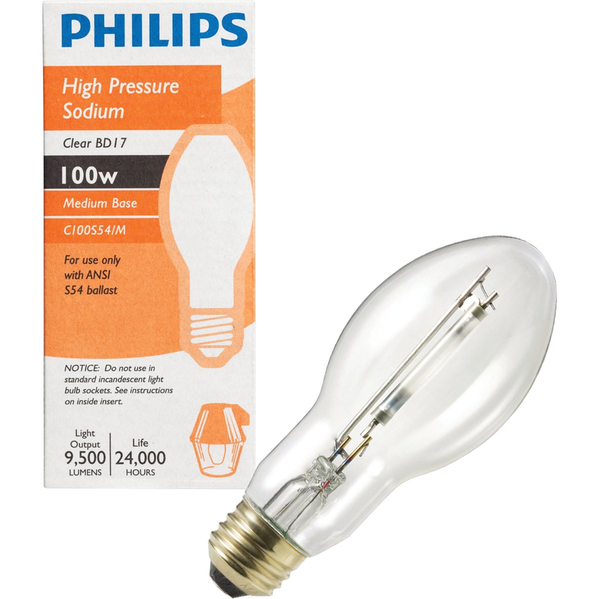 Philips BD17 Medium High-Pressure Sodium High-Intensity Light Bulb