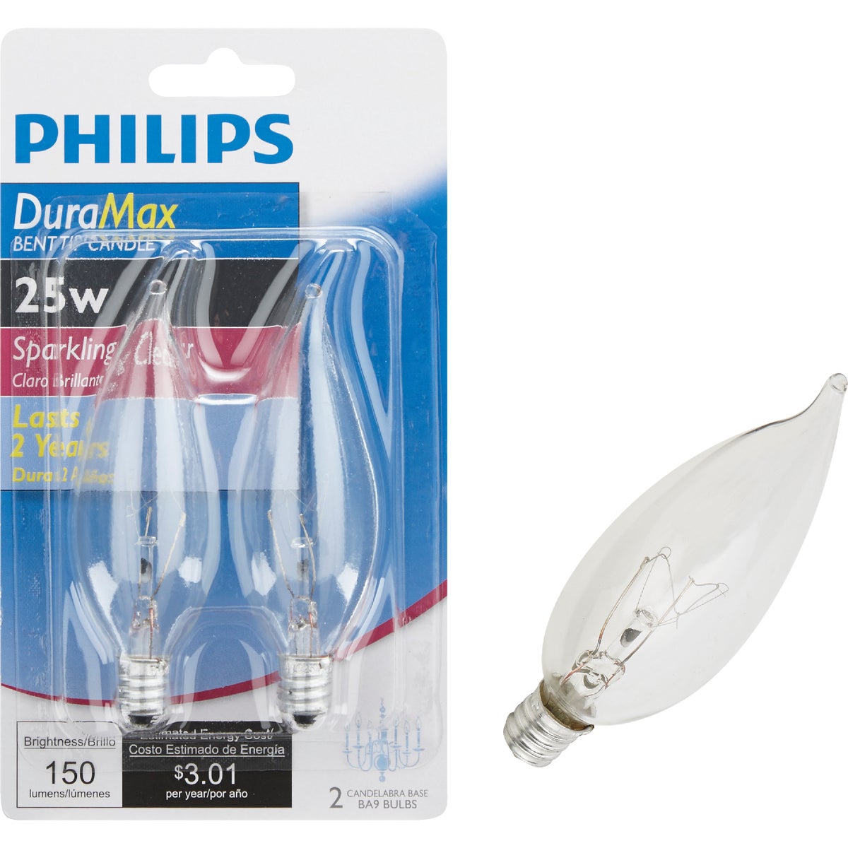 Philips DuraMax BA9 Incandescent Decorative Light Bulb