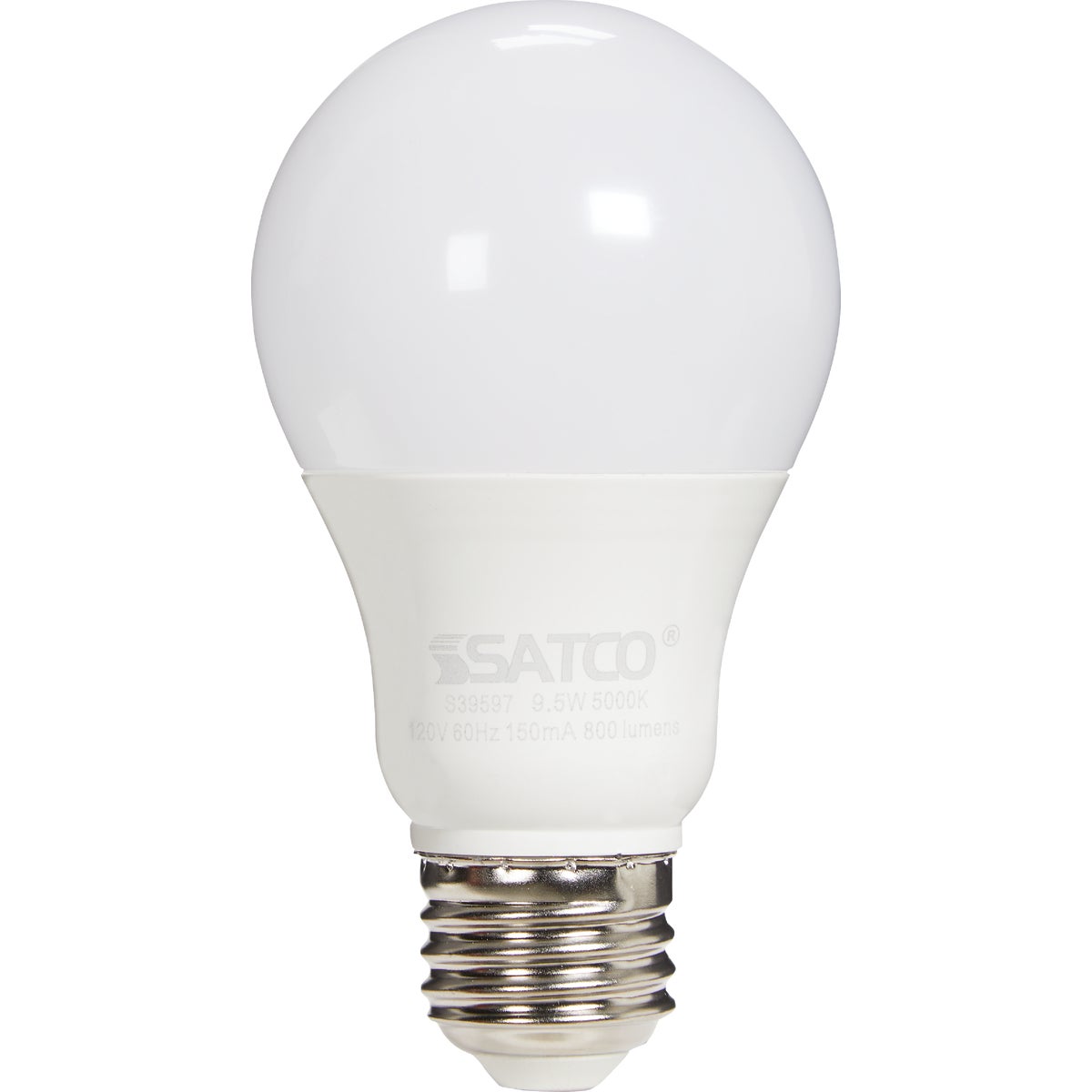 Satco 60W Equivalent Natural Light A19 Medium LED Light Bulb (4-Pack)