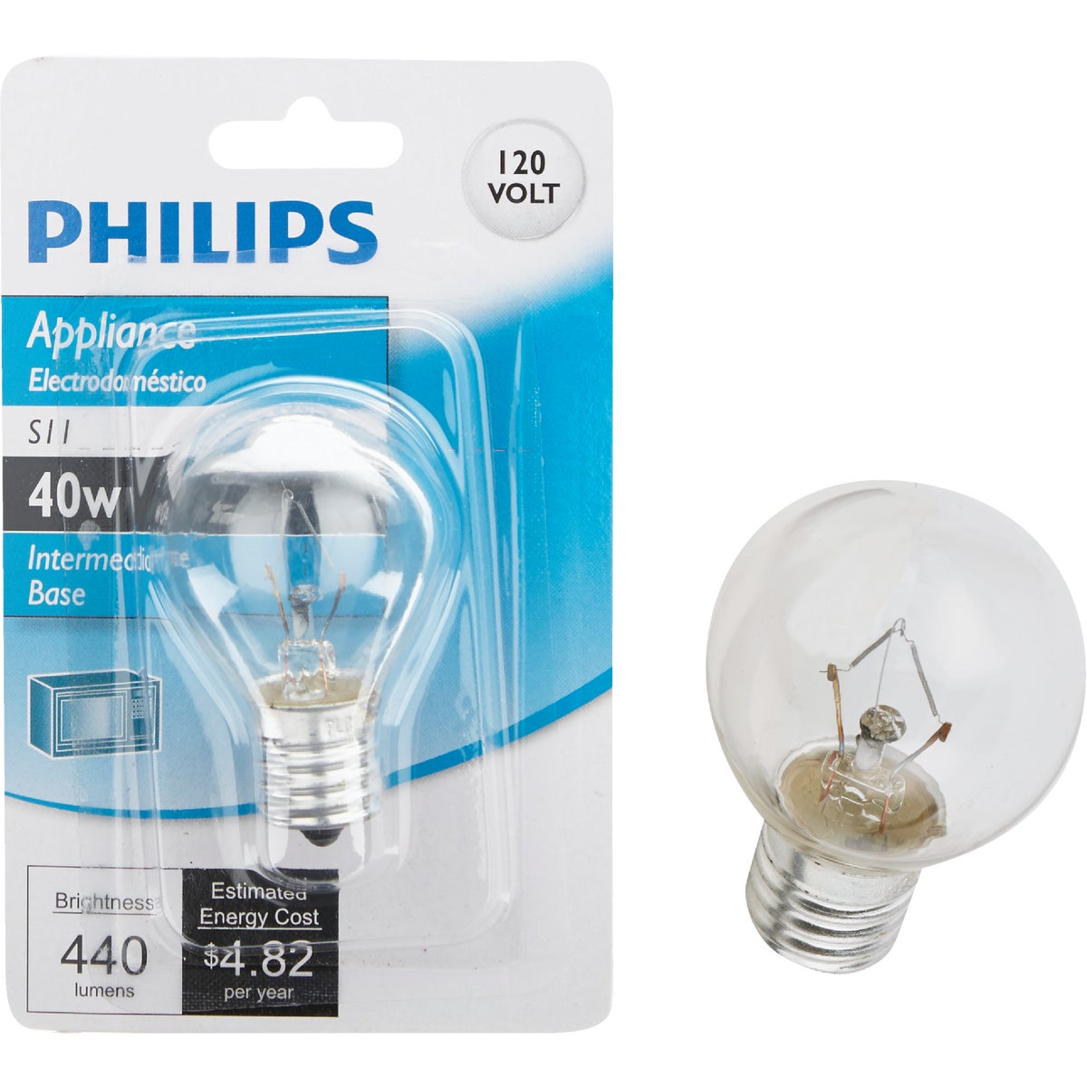 Philips S11 Incandescent Appliance Light Bulb