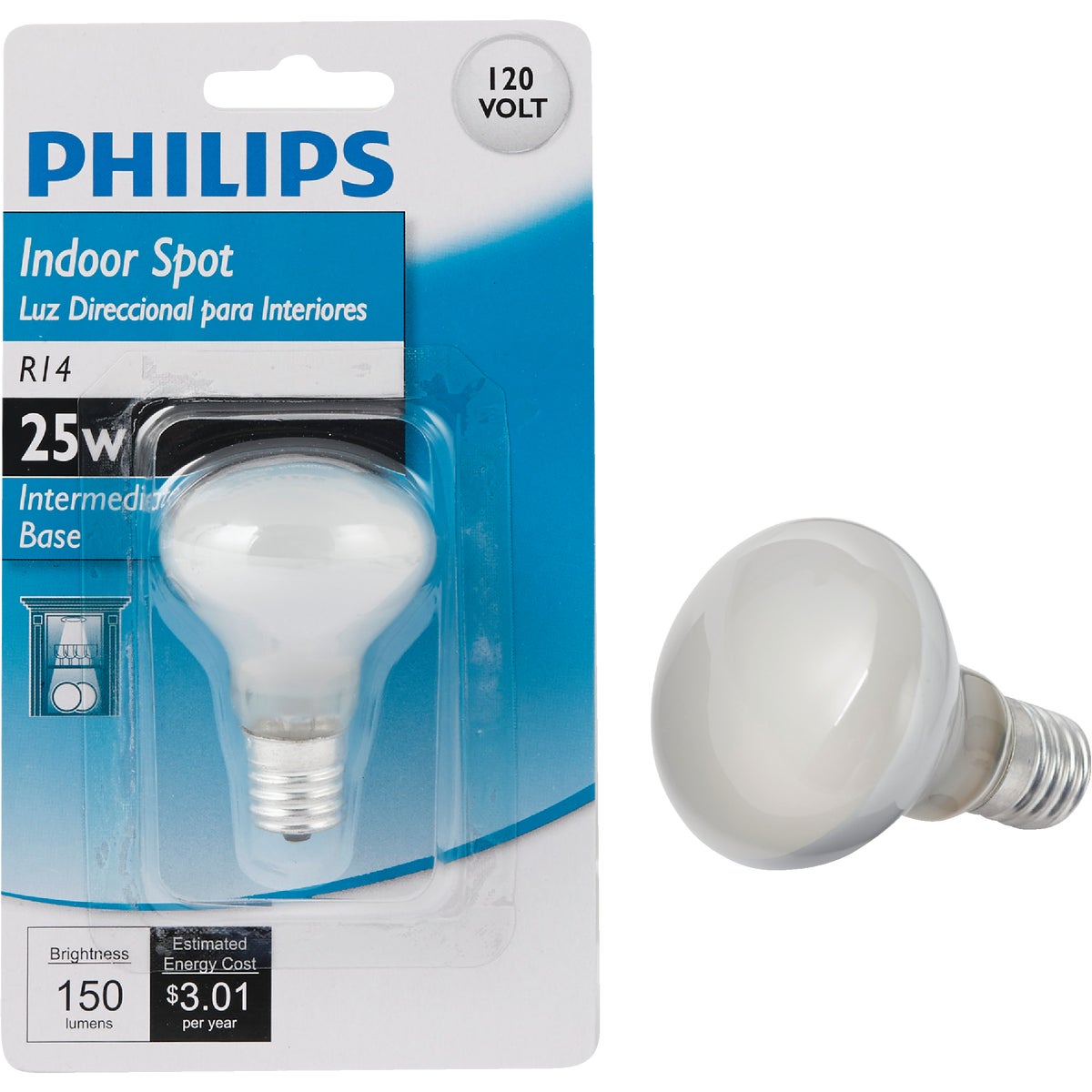 Philips R14 Mini Incandescent Spotlight Light Bulb