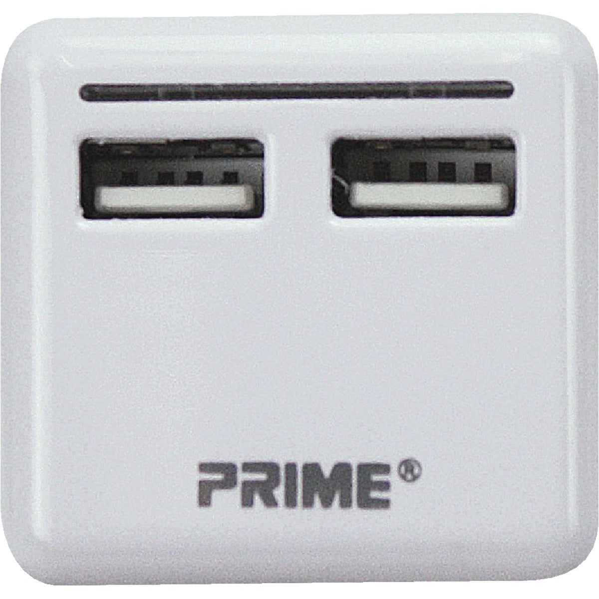Prime Wire & Cable 2-Port White USB Charger