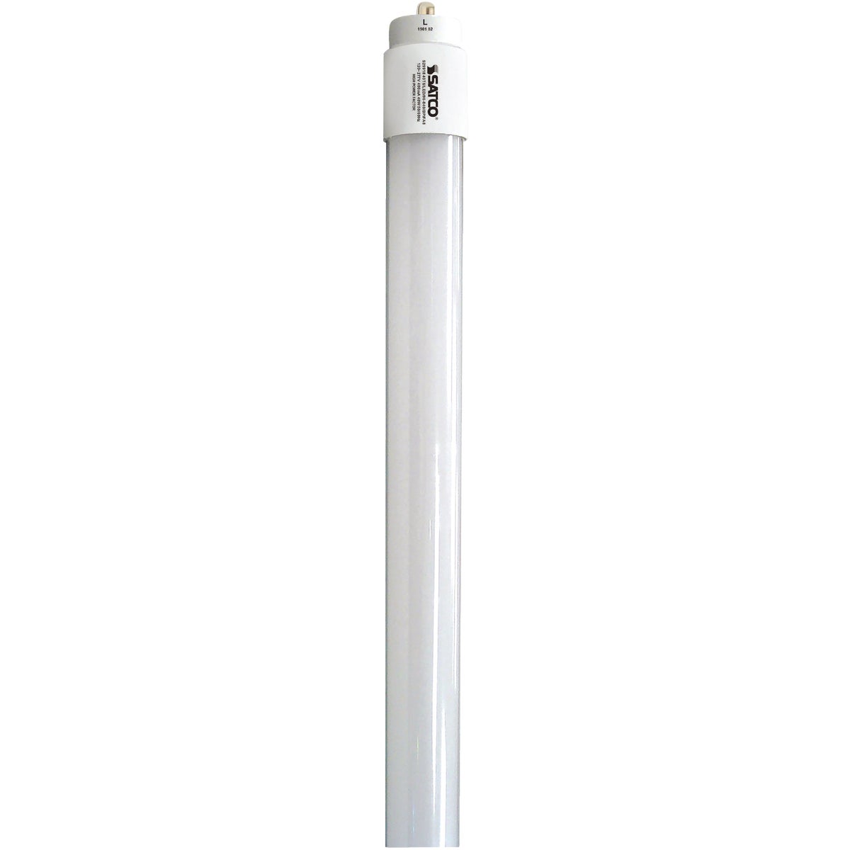 Satco 59W Equivalent 96 In. Cool White T8 Single Pin Ballast Bypass DLC Certified LED Tube Light Bulb