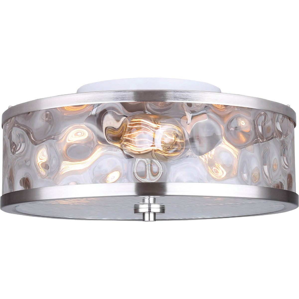 Home Impressions Cala 16 In. Brushed Nickel Incandescent Flush Mount Light Fixture