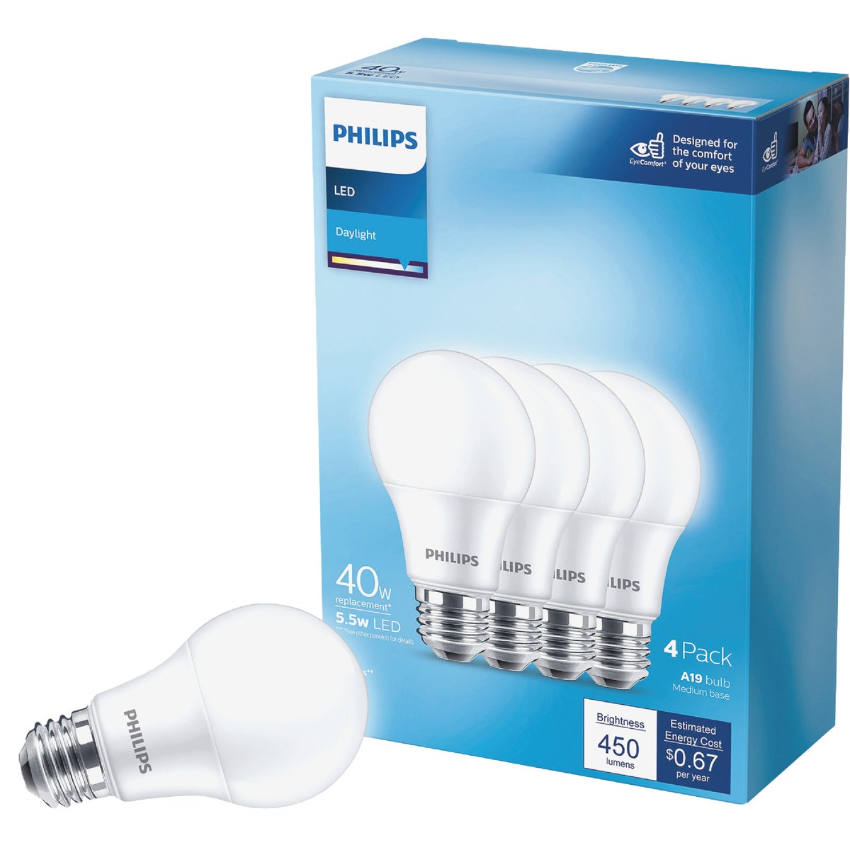 Philips A19 Medium LED Light Bulb