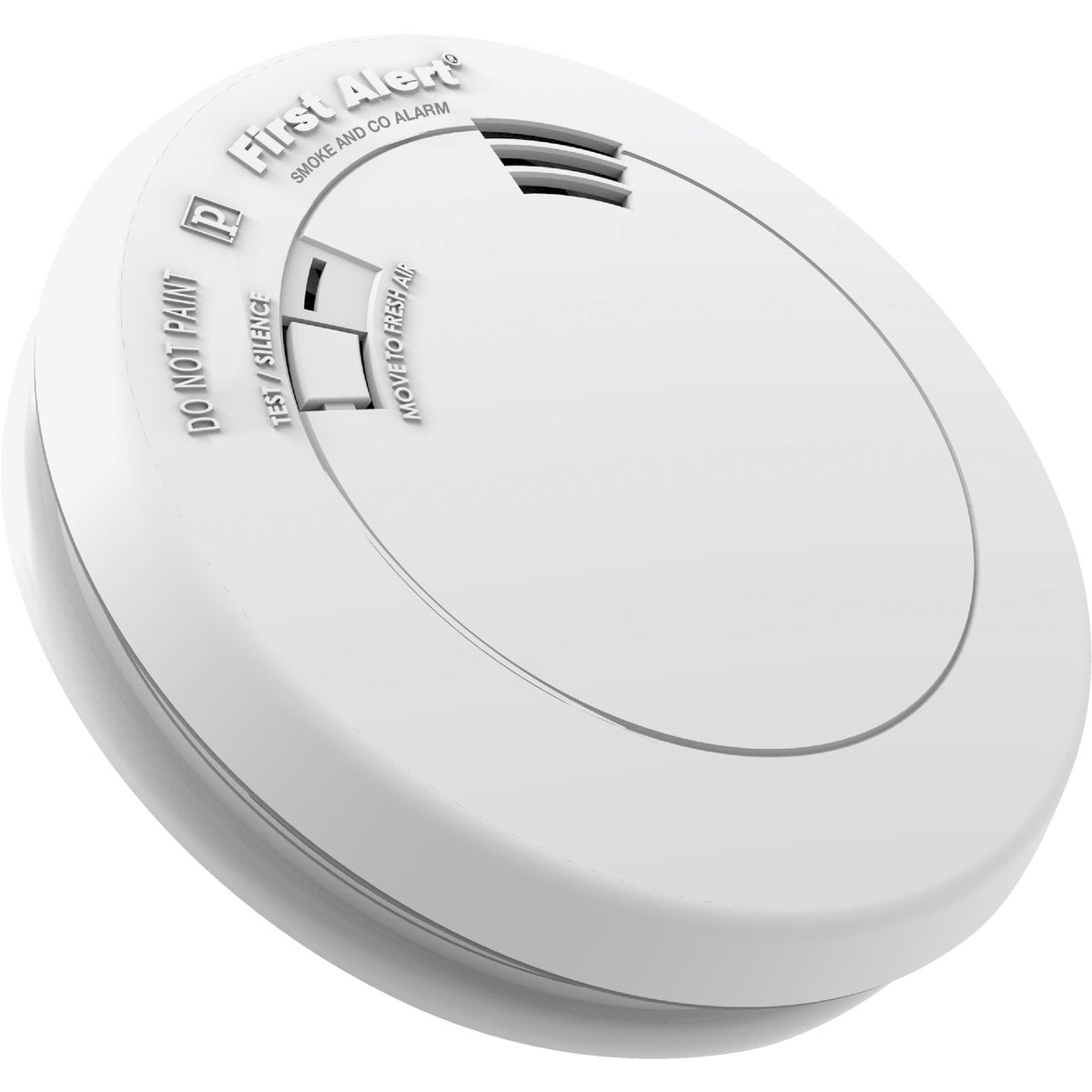 First Alert 10-Year Battery Slim Round Carbon Monoxide/Smoke Alarm With Voice Alert