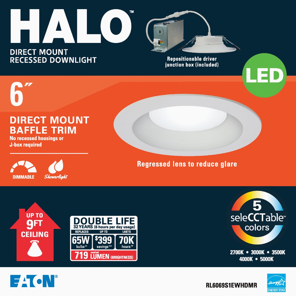 Halo Color Selectable Recessed Light Kit