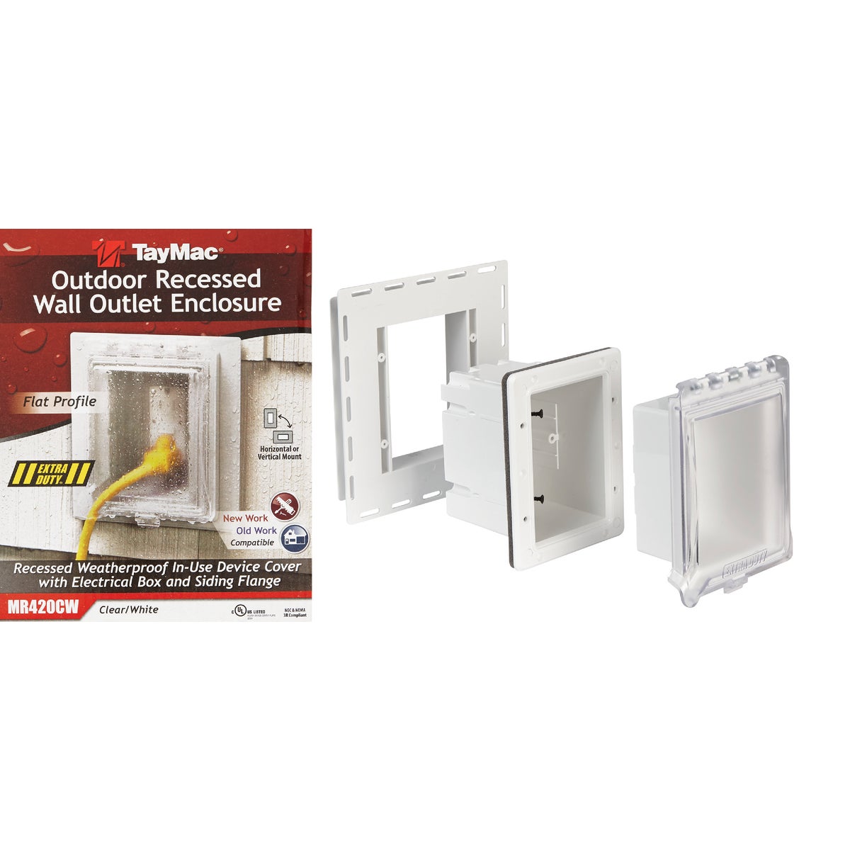 TayMac Recessed Outdoor Outlet Kit