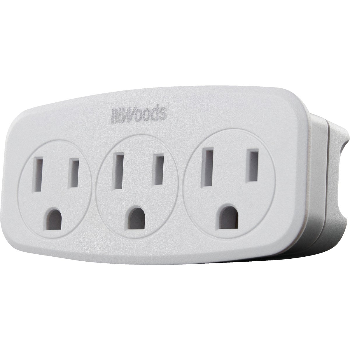 Woods White 15A 3-Outlet Tap