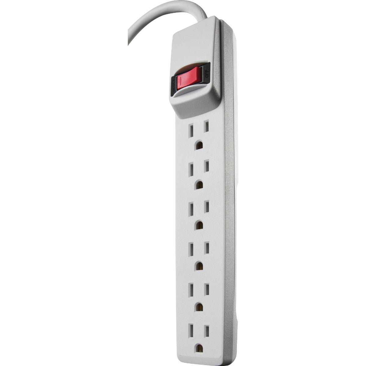 Woods Plastic 6-Outlet Power Strip