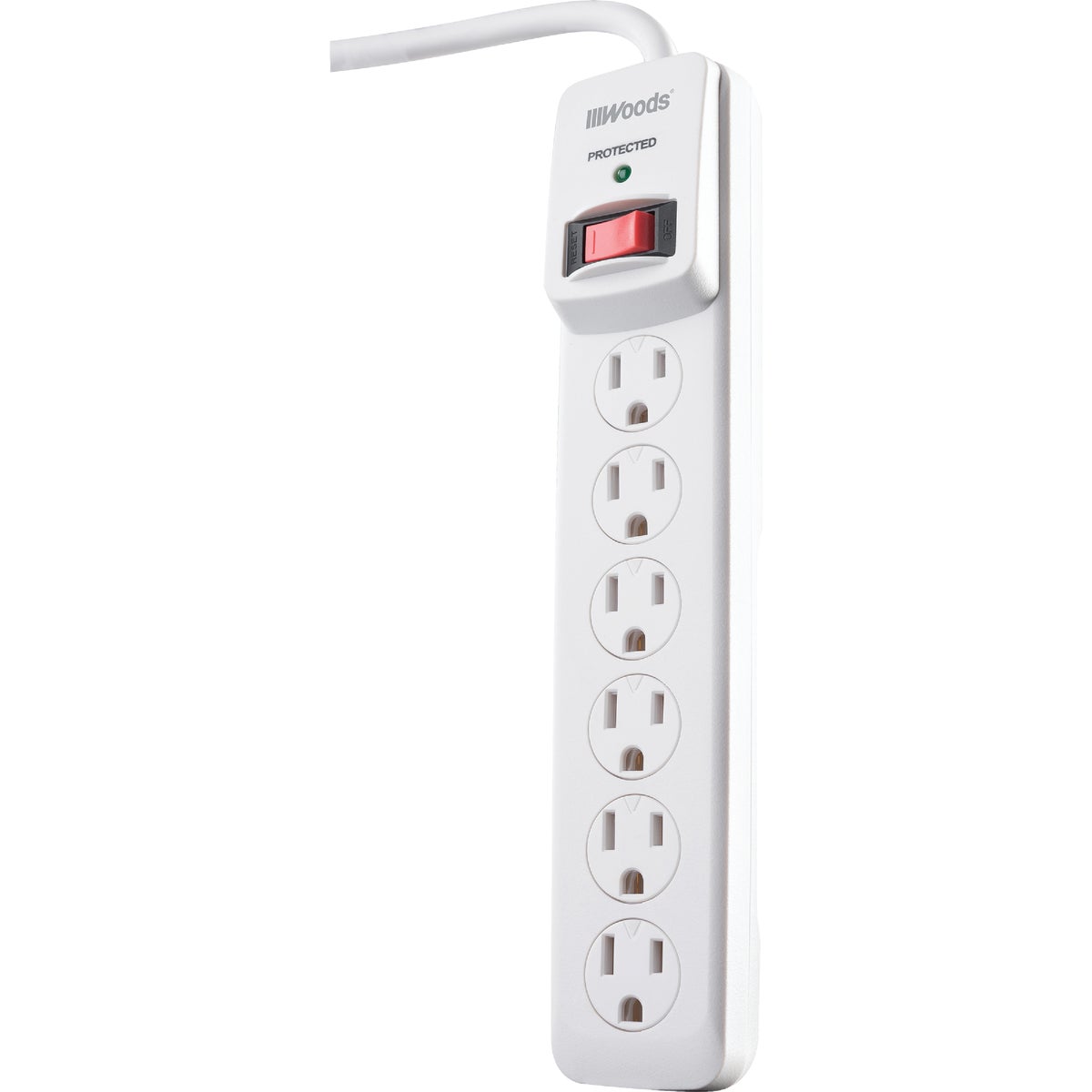 Woods Plastic Surge Protector Strip