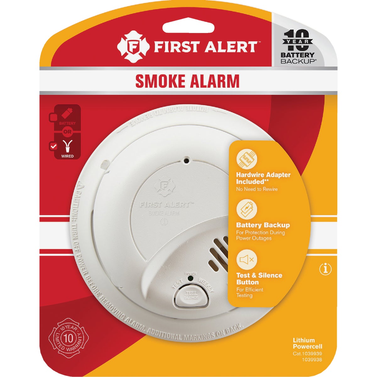 First Alert Hardwired 120V Ionization Smoke Alarm