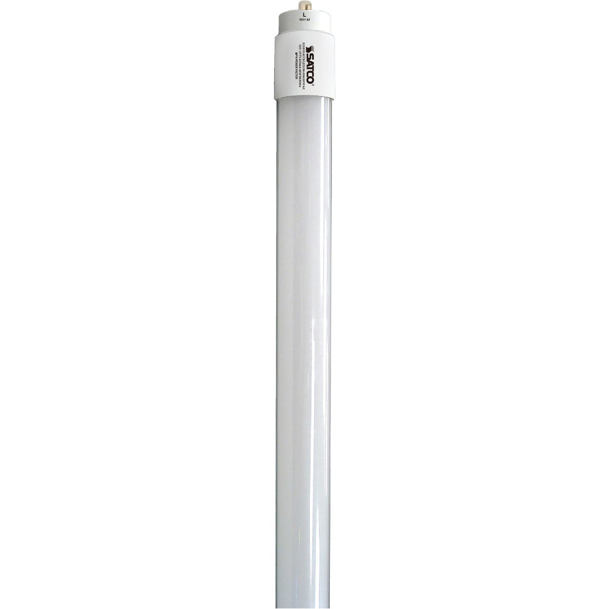 Satco 59W Equivalent 96 In. Natural Light T8 Single Pin Ballast Bypass DLC Certified LED Tube Light Bulb