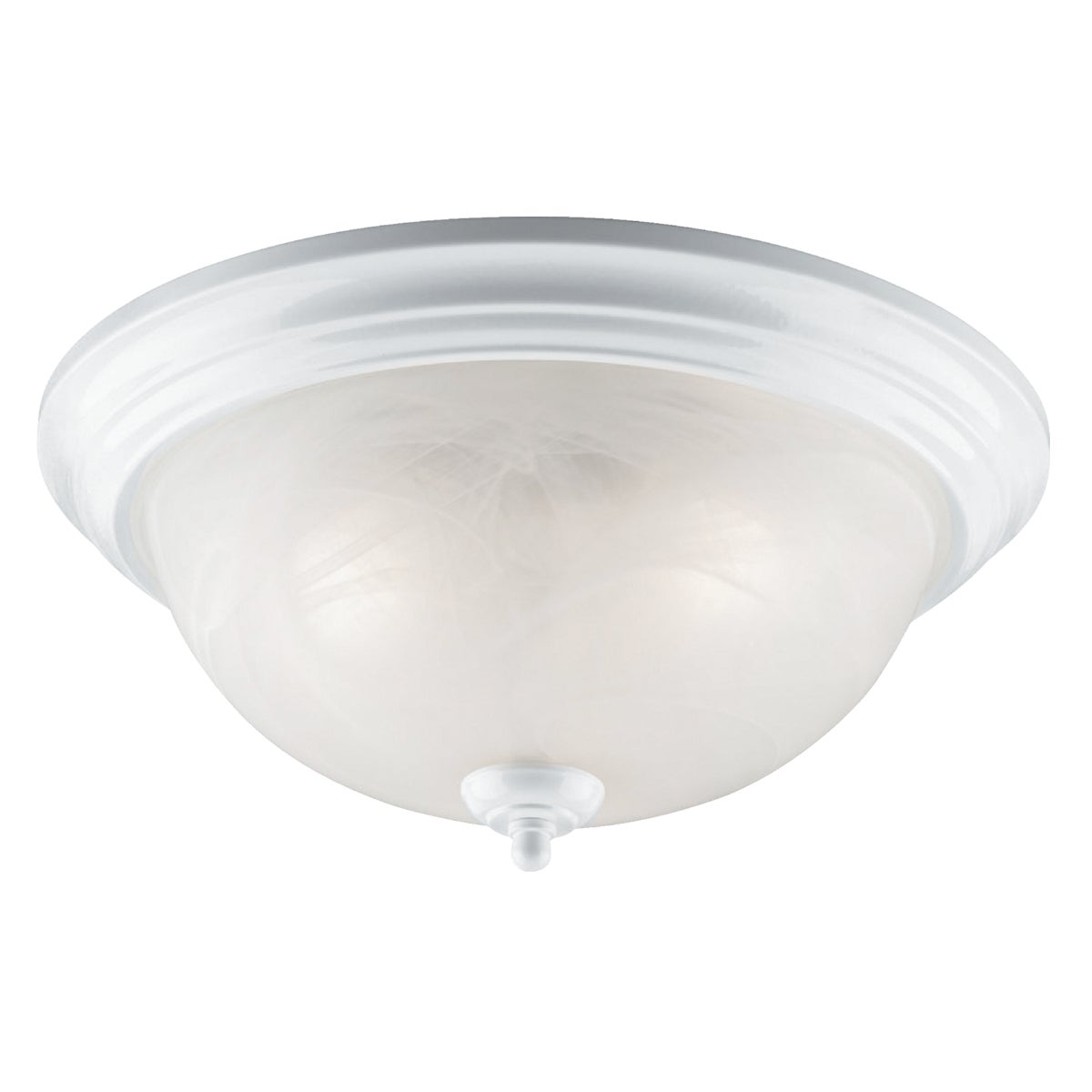 Home Impressions 15 In. White Incandescent Flush Mount Ceiling Light Fixture