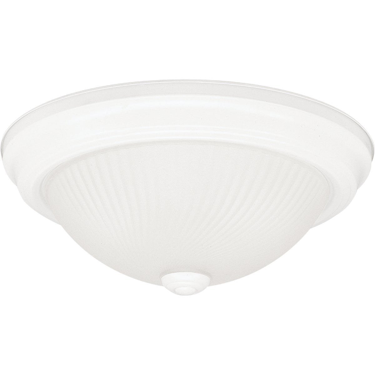 Home Impressions 11 In. White Incandescent Flush Mount Ceiling Light Fixture