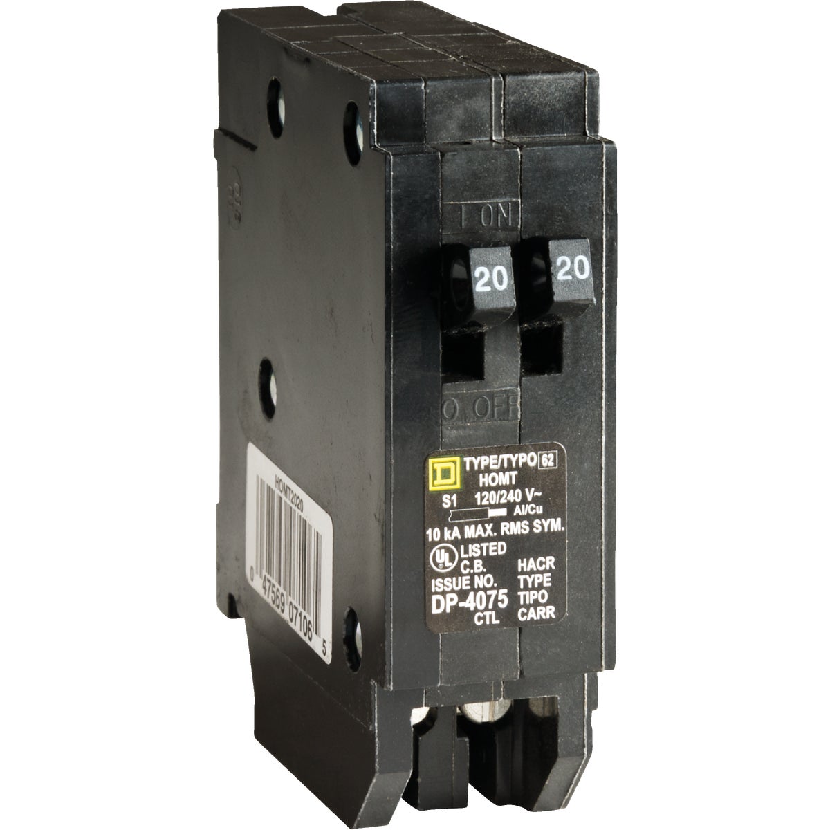 Square D Homeline Single-Pole Tandem Circuit Breaker