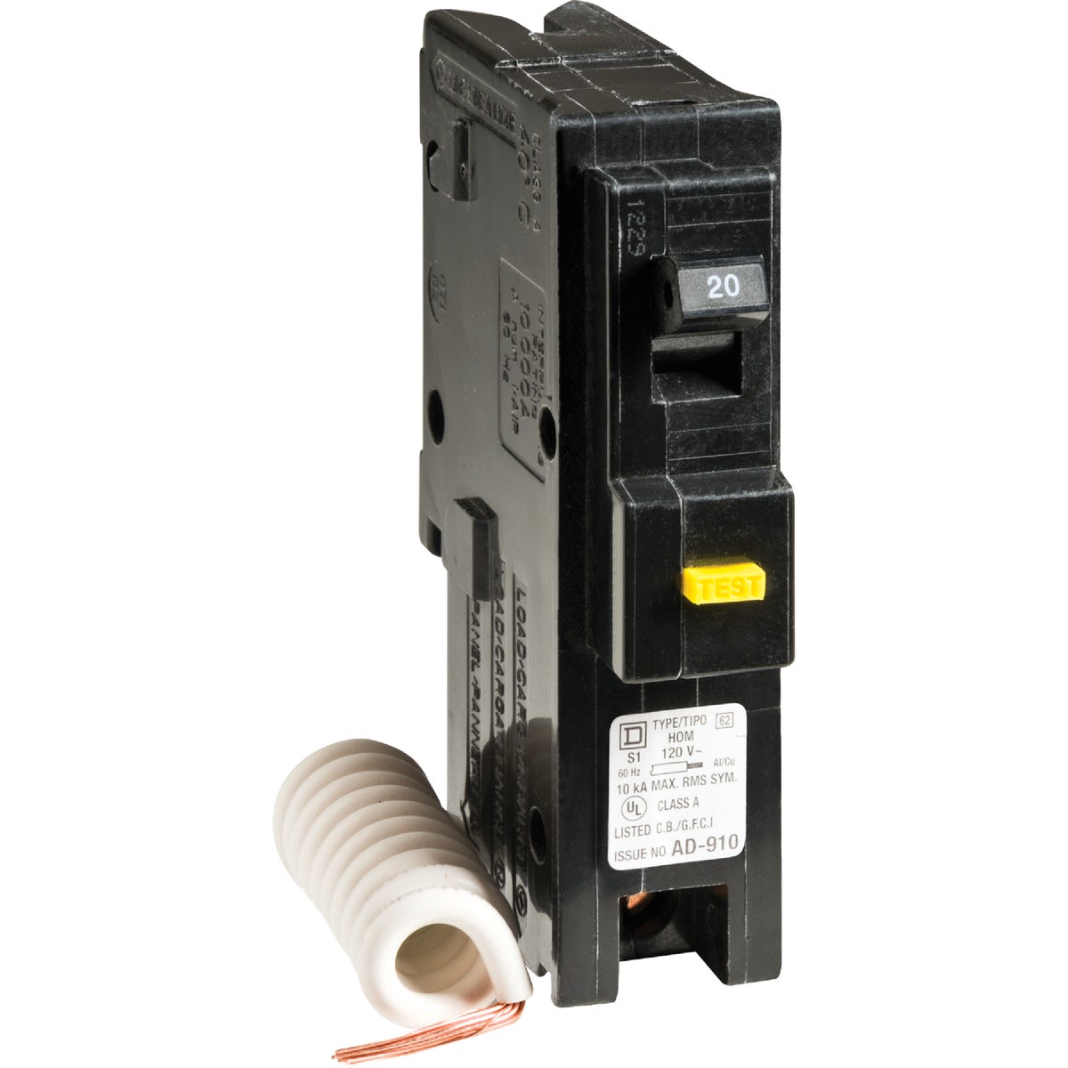 Square D Homeline Single-Pole GFCI Breaker