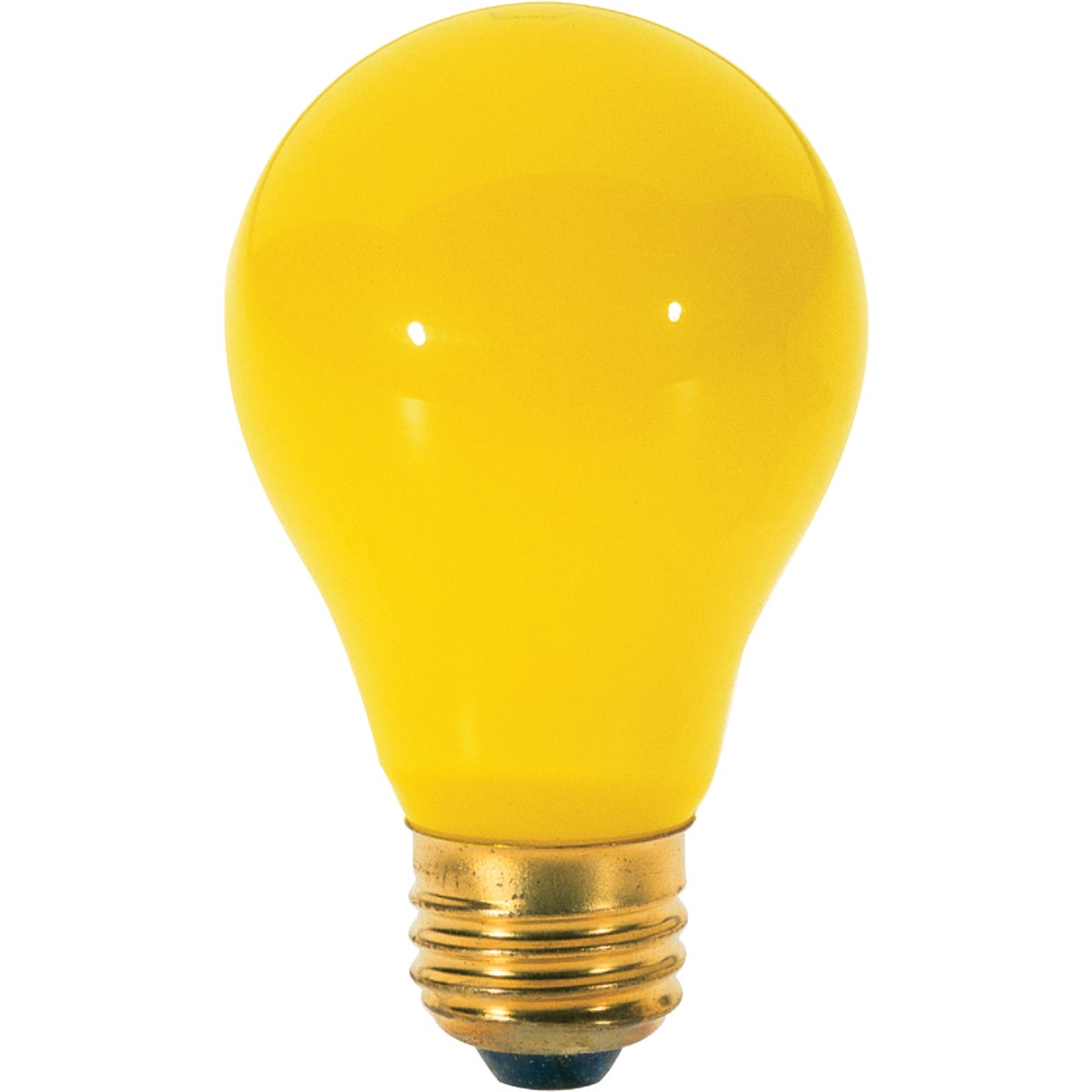 Satco 60W Yellow Medium A19 Incandescent Bug Light Bulb (2-Pack)