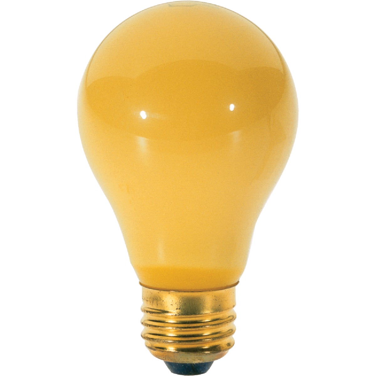Satco 100W Yellow Medium A19 Incandescent Bug Light Bulb (2-Pack)