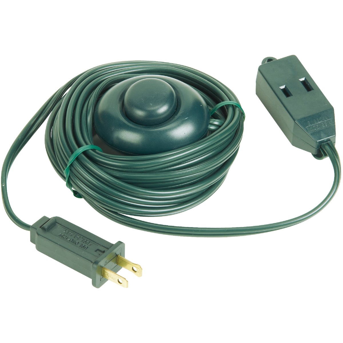 Do it 15 Ft. 18/2 Green Extension Cord with Foot Switch